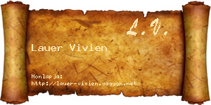 Lauer Vivien névjegykártya